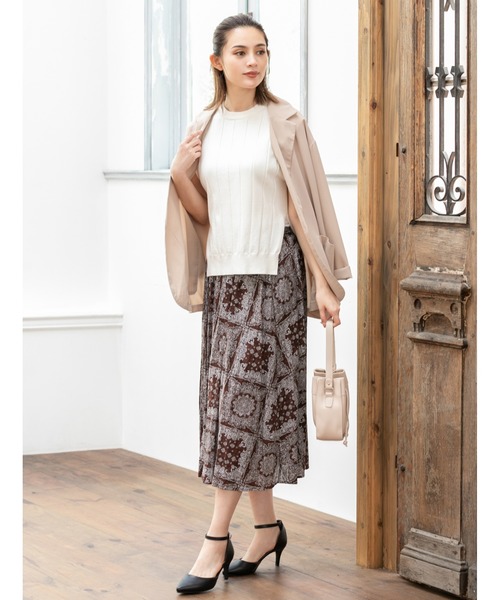 fifth（フィフス）の「スリットデザインスリーブレスニット（ニット/セーター・レディース・ホワイト/ブラック/モカ・MEDIUM）」の20枚目の写真