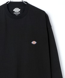 Dickies/ディッキーズ ビッグシルエット ワンポイント ミニロゴワッペン ロングスリーブTシャツ