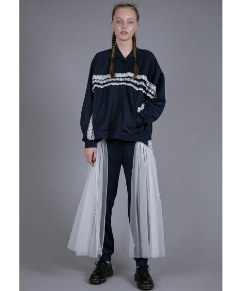 Candy Stripper トラックパンツ ジャージ ネイビー Candy Stripper（キャンディストリッパー）の「MAKE MY DAY JERSEY