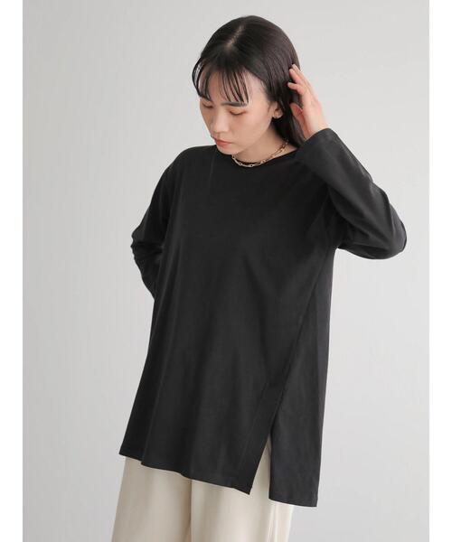 AMERICAN HOLIC（アメリカンホリック）の「サイドスリットイレヘムカットプルオーバー　＊（Tシャツ/カットソー・レディース・アイボリー/ブラック/その他7・FREE）」の2枚目の写真