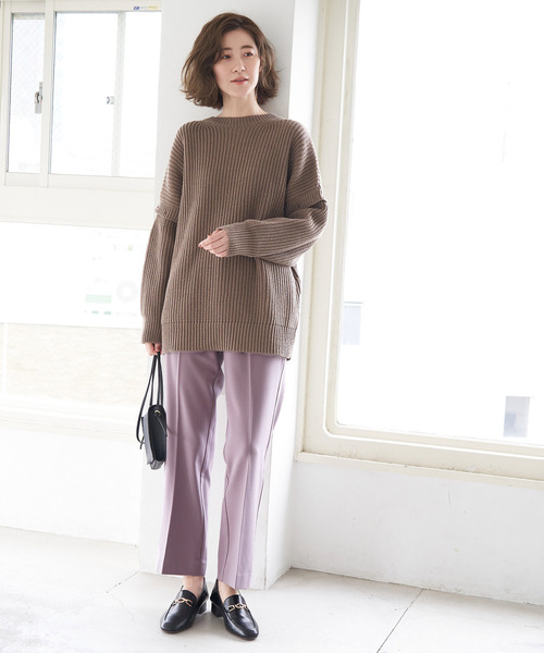 ROPE' PICNIC(ロペピクニック)の「【美脚見え】裏起毛セミフレアパンツ(その他パンツ・レディース・ブラック/ベージュ/ピンク/イエロー・40/38)」の10枚目の写真