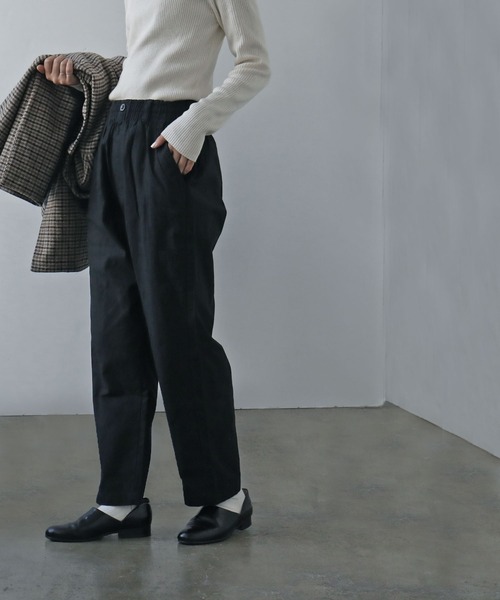 Fashion Letter（ファッションレター）の「ゆったりツイルシェフパンツ（チノパンツ・レディース・ベージュ/カーキ/ブラック・M/L/3L/LL/4L）」の2枚目の写真