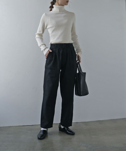 Fashion Letter（ファッションレター）の「ゆったりツイルシェフパンツ（チノパンツ・レディース・ベージュ/カーキ/ブラック・M/L/3L/LL/4L）」の4枚目の写真