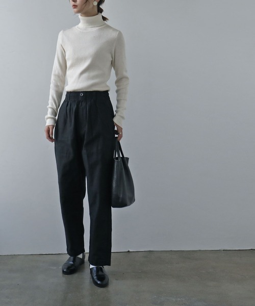 Fashion Letter（ファッションレター）の「ゆったりツイルシェフパンツ（チノパンツ・レディース・ベージュ/カーキ/ブラック・M/L/3L/LL/4L）」の5枚目の写真