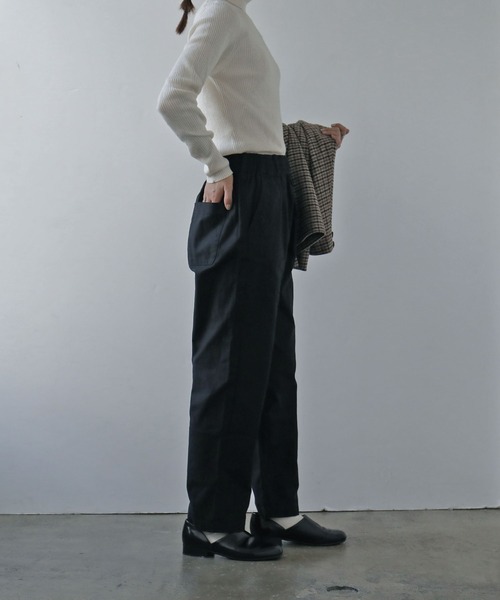 Fashion Letter（ファッションレター）の「ゆったりツイルシェフパンツ（チノパンツ・レディース・ベージュ/カーキ/ブラック・M/L/3L/LL/4L）」の6枚目の写真