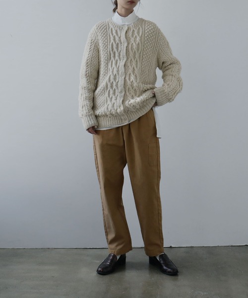 Fashion Letter（ファッションレター）の「ゆったりツイルシェフパンツ（チノパンツ・レディース・ベージュ/カーキ/ブラック・M/L/3L/LL/4L）」の10枚目の写真