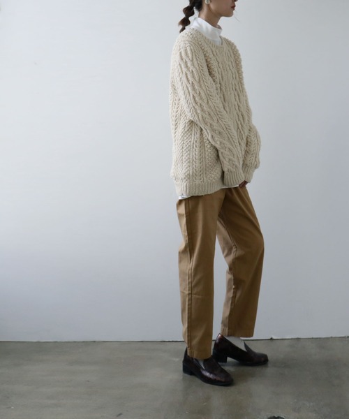 Fashion Letter（ファッションレター）の「ゆったりツイルシェフパンツ（チノパンツ・レディース・ベージュ/カーキ/ブラック・M/L/3L/LL/4L）」の11枚目の写真