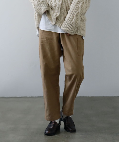 Fashion Letter（ファッションレター）の「ゆったりツイルシェフパンツ（チノパンツ・レディース・ベージュ/カーキ/ブラック・M/L/3L/LL/4L）」の12枚目の写真