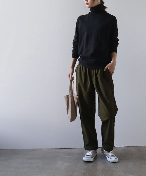 Fashion Letter（ファッションレター）の「ゆったりツイルシェフパンツ（チノパンツ・レディース・ベージュ/カーキ/ブラック・M/L/3L/LL/4L）」の17枚目の写真