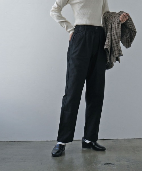 Fashion Letter（ファッションレター）の「ゆったりツイルシェフパンツ（チノパンツ・レディース・ベージュ/カーキ/ブラック・M/L/3L/LL/4L）」の21枚目の写真