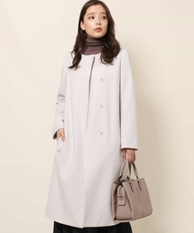 MK MICHEL KLEIN | ノーカラーウールコート(ノーカラーコート)
