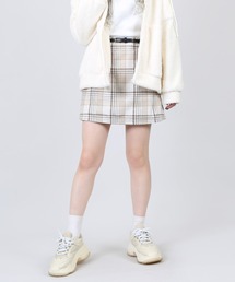 DING | WEGO/ベルト付きチェックミニスカパン(スカート)