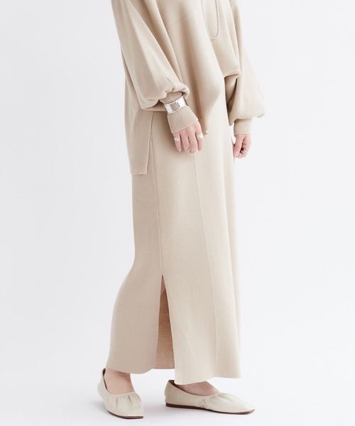 DouDou（ドゥドゥ）の「【WEB限定】【セットアップ】Vネックプルオーバー×タイトスカート（セットアップ・レディース・ブラック/ライトベージュ・FREE）」の20枚目の写真