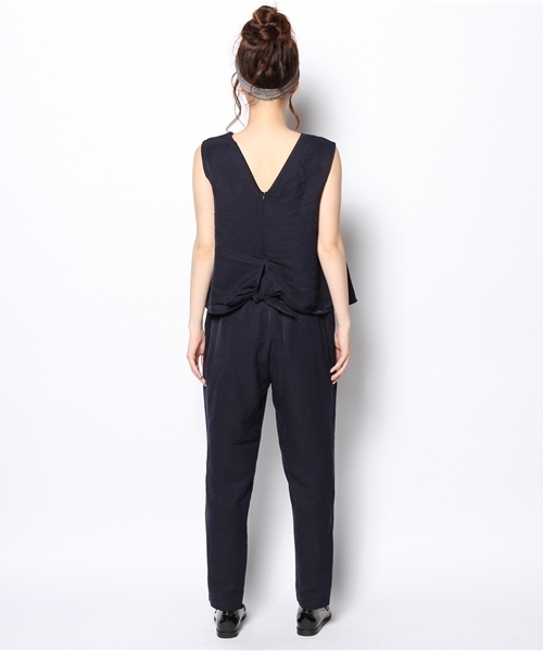 Heather（ヘザー）の「バックリボンオールインワン　553126（つなぎ/オールインワン・レディース・ブラック/ネイビー・FREE）」の6枚目の写真