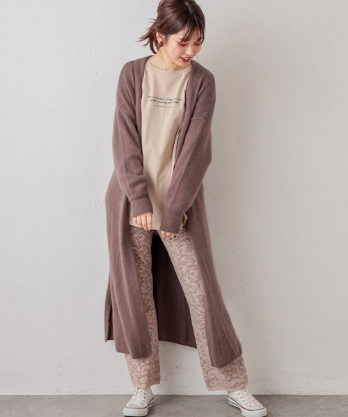 natural couture（ナチュラルクチュール）の「重ね着しやすいシャツテールロゴT Mサイズ（Tシャツ/カットソー・レディース・ブラック/ベージュ/アイボリー・MEDIUM）」の14枚目の写真