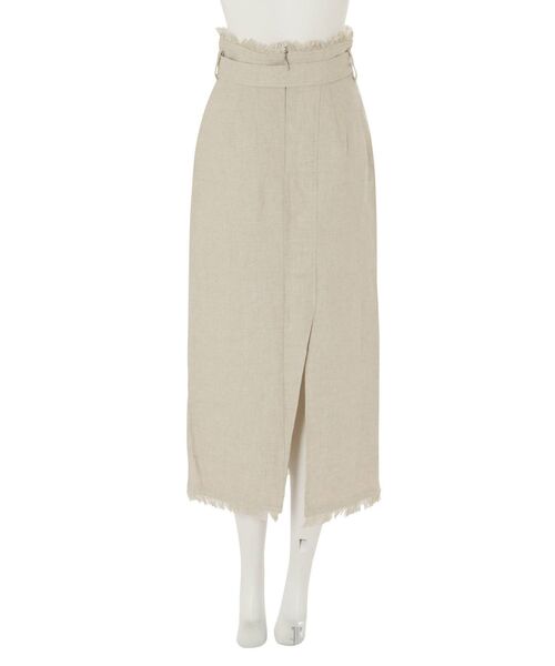 MURUA（ムルーア）の「バックスリットフリンジスカート（スカート・レディース・ブラウン/アイボリー/ブラック・2/1）」の9枚目の写真