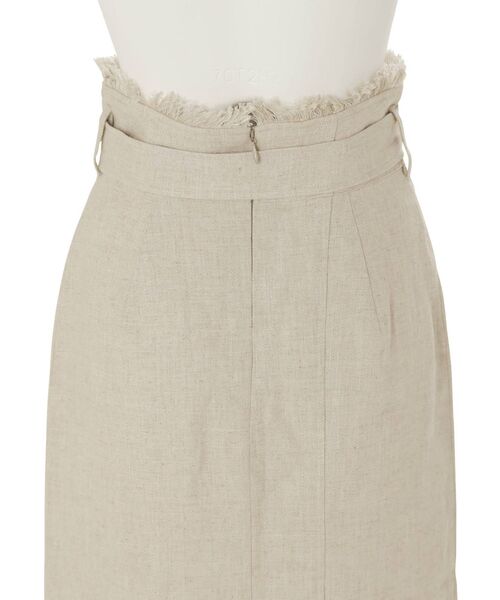 MURUA（ムルーア）の「バックスリットフリンジスカート（スカート・レディース・ブラウン/アイボリー/ブラック・2/1）」の6枚目の写真