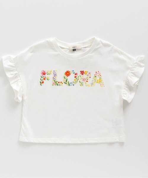 Seraph(セラフ)の「4色2柄モチーフロゴプリントTシャツ(Tシャツ/カットソー・キッズ・ピンク/サックスブルー/オフホワイト/ラベンダー・110/120/95/100/80/90/140/130)」の2枚目の写真