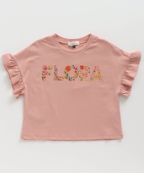 Seraph(セラフ)の「4色2柄モチーフロゴプリントTシャツ(Tシャツ/カットソー・キッズ・ピンク/サックスブルー/オフホワイト/ラベンダー・110/120/95/100/80/90/140/130)」の4枚目の写真