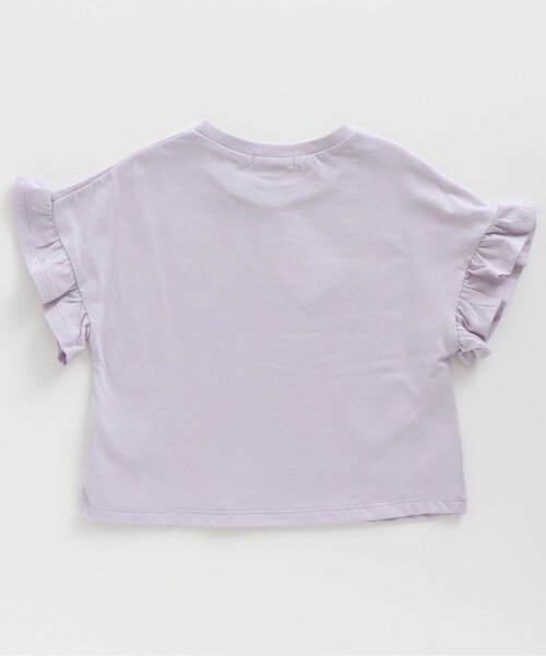 Seraph(セラフ)の「4色2柄モチーフロゴプリントTシャツ(Tシャツ/カットソー・キッズ・ピンク/サックスブルー/オフホワイト/ラベンダー・110/120/95/100/80/90/140/130)」の5枚目の写真