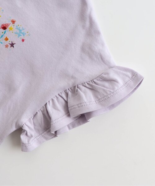 Seraph(セラフ)の「4色2柄モチーフロゴプリントTシャツ(Tシャツ/カットソー・キッズ・ピンク/サックスブルー/オフホワイト/ラベンダー・110/120/95/100/80/90/140/130)」の7枚目の写真