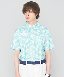 【FILA GOLF/フィラゴルフ】ボタニカル柄 半袖ポロシャツ/接触冷感