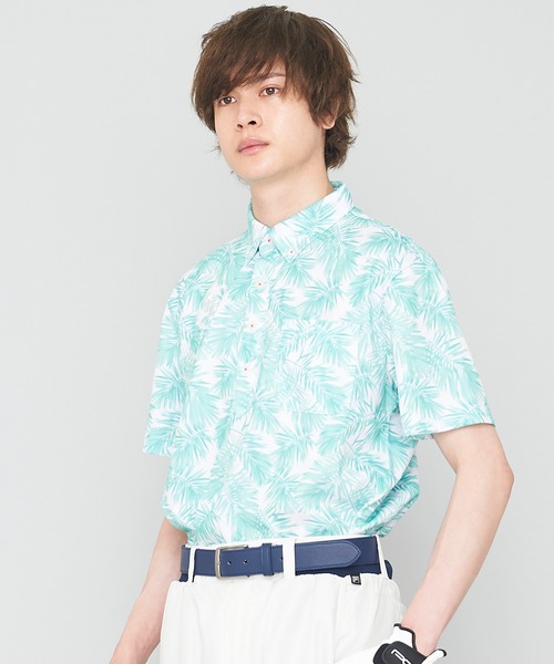 FILA(フィラ)の「【FILA GOLF/フィラゴルフ】ボタニカル柄 半袖ポロシャツ/接触冷感(ポロシャツ・メンズ・ネイビー/ターコイズブルー・L/LL/M)」の9枚目の写真