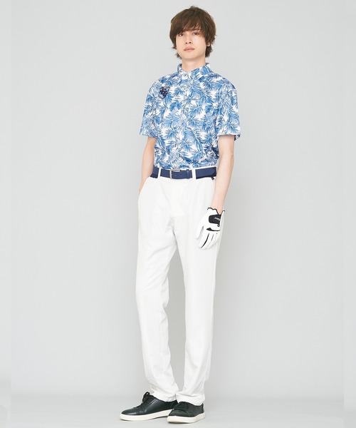 FILA(フィラ)の「【FILA GOLF/フィラゴルフ】ボタニカル柄 半袖ポロシャツ/接触冷感(ポロシャツ・メンズ・ネイビー/ターコイズブルー・L/LL/M)」の7枚目の写真