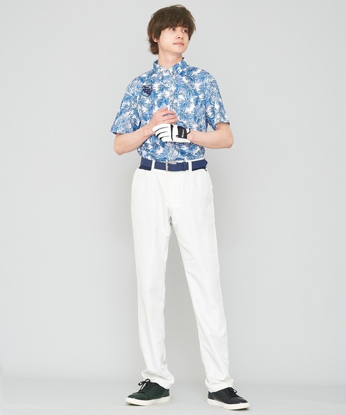 FILA(フィラ)の「【FILA GOLF/フィラゴルフ】ボタニカル柄 半袖ポロシャツ/接触冷感(ポロシャツ・メンズ・ネイビー/ターコイズブルー・L/LL/M)」の8枚目の写真