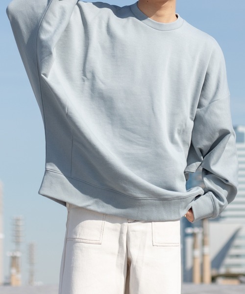 kutir（クティール）の「ルーズドルマンスリーブスウェット（スウェット・メンズ・ライトグレー/ライトブルー/ブラック/オフホワイト/マスタード・MEDIUM/LARGE）」の19枚目の写真