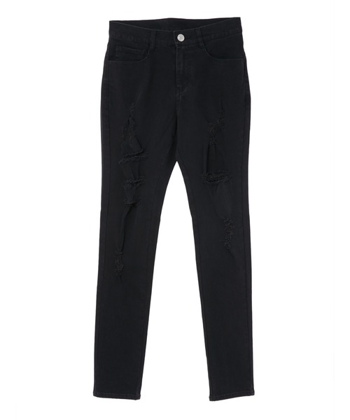 fifth calin(フィフスカラン)の「ストレッチクラッシュスキニーパンツ(デニムパンツ・レディース・ブラック・LARGE/MEDIUM)」の4枚目の写真