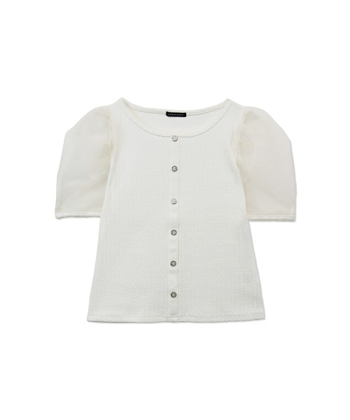 ANDGEEBEE（アンジービー）の「シアースリーブトップス（その他トップス・レディース・ホワイト/ブラック・MEDIUM）」の13枚目の写真