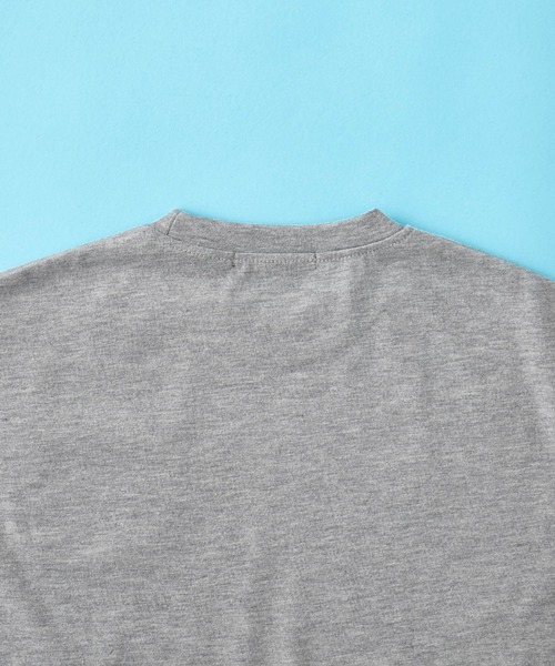 SHISKY(シスキー)の「SHISKY / シスキー ビッグシルエット ポケット付き クレイジーパターン カットソー 5分袖 キッズ(Tシャツ/カットソー・キッズ・モカ/ホワイト/杢グレー/ネイビー/ミント/チャコール・110/130/150/140/120/160)」の8枚目の写真
