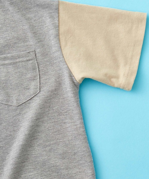 SHISKY(シスキー)の「SHISKY / シスキー ビッグシルエット ポケット付き クレイジーパターン カットソー 5分袖 キッズ(Tシャツ/カットソー・キッズ・モカ/ホワイト/杢グレー/ネイビー/ミント/チャコール・110/130/150/140/120/160)」の10枚目の写真