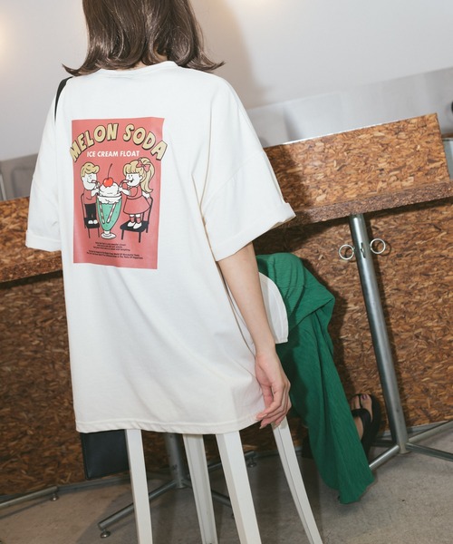 SpRay(スプレイ)の「クリ-ムソ-ダプリント Tシャツ(Tシャツ/カットソー・レディース・ライトブルー/オフホワイト/ブルー/アイボリー/ミント/スミクロ・FREE)」の19枚目の写真