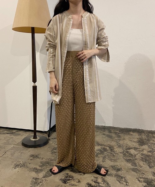 lawgy（ラウジー）の「original ami knit pants（その他パンツ・レディース・ブラウン/アイボリー・FREE）」の8枚目の写真