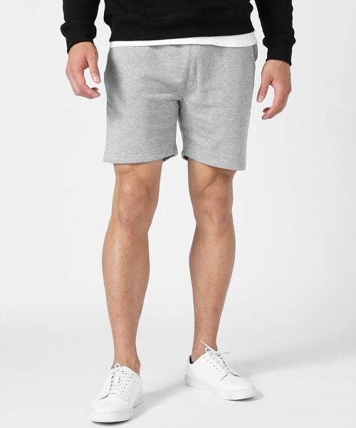 LIL VENDARS（リルヴェンダース）の「ストレッチ 裏毛 スウェット 膝上 ショートパンツ（スウェットパンツ・メンズ・ホワイト/ブラック/ネイビー/ピンク/杢グレー・S/M/L/XL）」の8枚目の写真