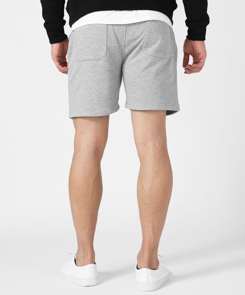 LIL VENDARS（リルヴェンダース）の「ストレッチ 裏毛 スウェット 膝上 ショートパンツ（スウェットパンツ・メンズ・ホワイト/ブラック/ネイビー/ピンク/杢グレー・S/M/L/XL）」の12枚目の写真