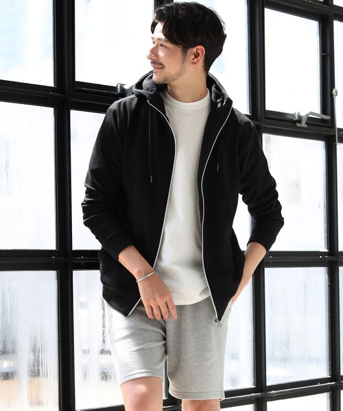 LIL VENDARS（リルヴェンダース）の「ストレッチ 裏毛 スウェット 膝上 ショートパンツ（スウェットパンツ・メンズ・ホワイト/ブラック/ネイビー/ピンク/杢グレー・S/M/L/XL）」の20枚目の写真