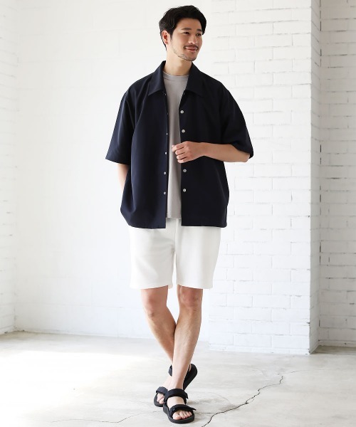 LIL VENDARS（リルヴェンダース）の「ストレッチ 裏毛 スウェット 膝上 ショートパンツ（スウェットパンツ・メンズ・ホワイト/ブラック/ネイビー/ピンク/杢グレー・S/M/L/XL）」の22枚目の写真