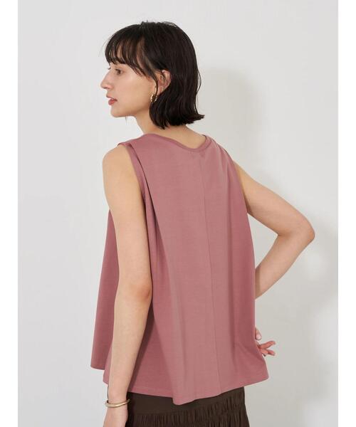 earth music&ecology（アースミュージックアンドエコロジー）の「オーガニックコットンノースリプルオーバー　＊（Tシャツ/カットソー・レディース・オフホワイト/ブラック/モカ/ピンク・FREE）」の7枚目の写真