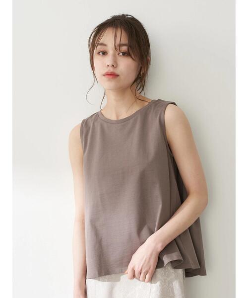 earth music&ecology（アースミュージックアンドエコロジー）の「オーガニックコットンノースリプルオーバー　＊（Tシャツ/カットソー・レディース・オフホワイト/ブラック/モカ/ピンク・FREE）」の8枚目の写真