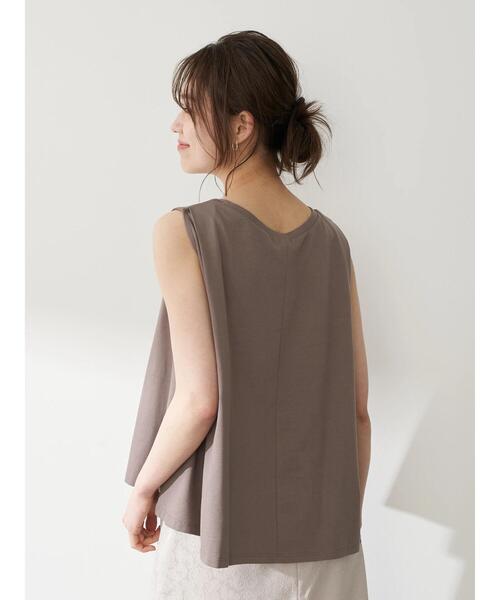 earth music&ecology（アースミュージックアンドエコロジー）の「オーガニックコットンノースリプルオーバー　＊（Tシャツ/カットソー・レディース・オフホワイト/ブラック/モカ/ピンク・FREE）」の12枚目の写真