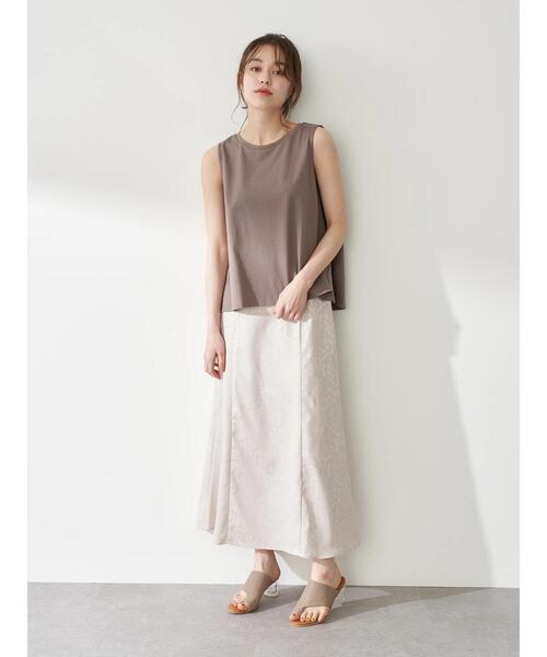 earth music&ecology（アースミュージックアンドエコロジー）の「オーガニックコットンノースリプルオーバー　＊（Tシャツ/カットソー・レディース・オフホワイト/ブラック/モカ/ピンク・FREE）」の17枚目の写真