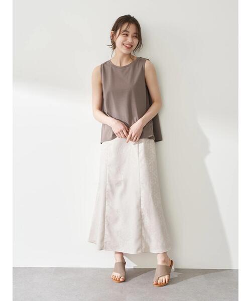 earth music&ecology（アースミュージックアンドエコロジー）の「オーガニックコットンノースリプルオーバー　＊（Tシャツ/カットソー・レディース・オフホワイト/ブラック/モカ/ピンク・FREE）」の19枚目の写真