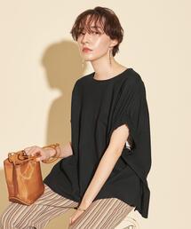 BEAUTY&YOUTH UNITED ARROWS | BY∴ ツイルギャザーショートスリーブカットソー(Tシャツ/カットソー)