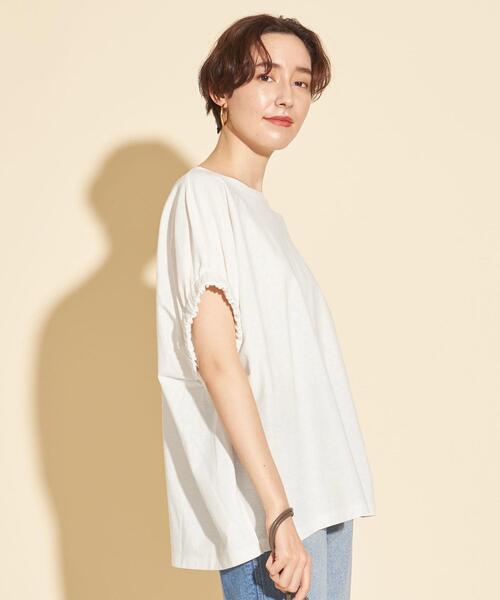 BEAUTY&YOUTH UNITED ARROWS（ビューティーアンドユースユナイテッドアローズ）の「BY∴ ツイルギャザーショートスリーブカットソー（Tシャツ/カットソー・レディース・ブラック/ホワイト/ピンク・FREE）」の17枚目の写真