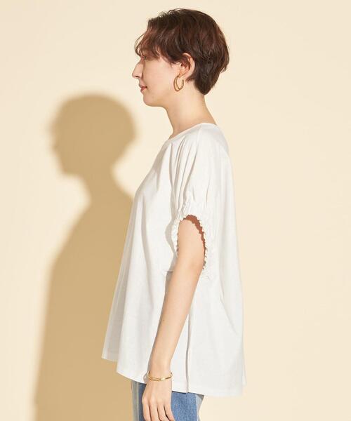 BEAUTY&YOUTH UNITED ARROWS（ビューティーアンドユースユナイテッドアローズ）の「BY∴ ツイルギャザーショートスリーブカットソー（Tシャツ/カットソー・レディース・ブラック/ホワイト/ピンク・FREE）」の14枚目の写真