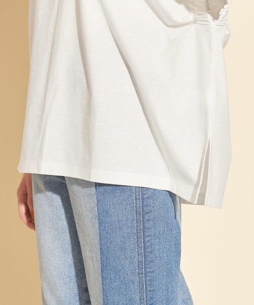 BEAUTY&YOUTH UNITED ARROWS（ビューティーアンドユースユナイテッドアローズ）の「BY∴ ツイルギャザーショートスリーブカットソー（Tシャツ/カットソー・レディース・ブラック/ホワイト/ピンク・FREE）」の20枚目の写真