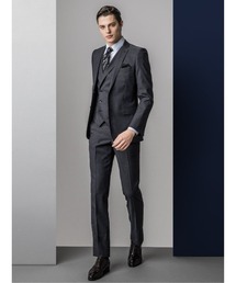 renoma HOMME（レノマオム）の「レノマ オム/renoma HOMME 光沢ストレッチ ストライプ柄2ボタン3ピース　ビジネスセットアップスーツ（スーツセット・メンズ）」